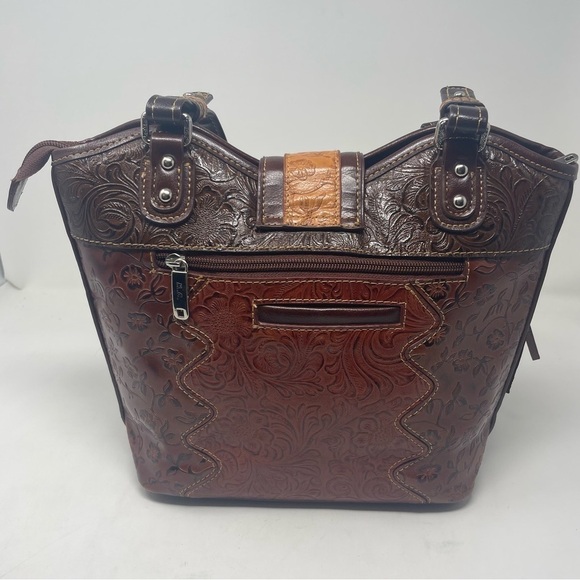 MC Mark Chantal Leather Embossed Shoulder Bag Multicolor - Picture 3 of 16